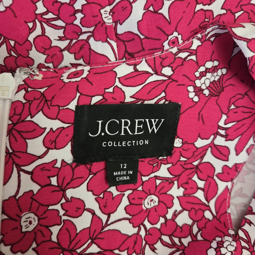EUC J Crew Collection Pink and White Floral Maxi Dress - Picture 6 of 9